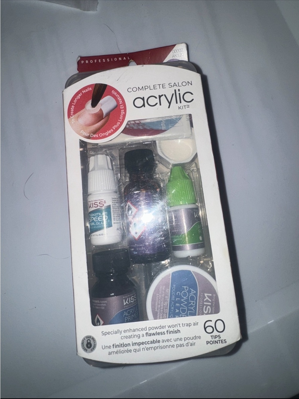Kiss Complete Salon Acrylic Kit - White, Green & Black Accents